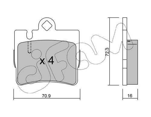 CIFAM 822-597-0 Brake Pad Set, disc brake