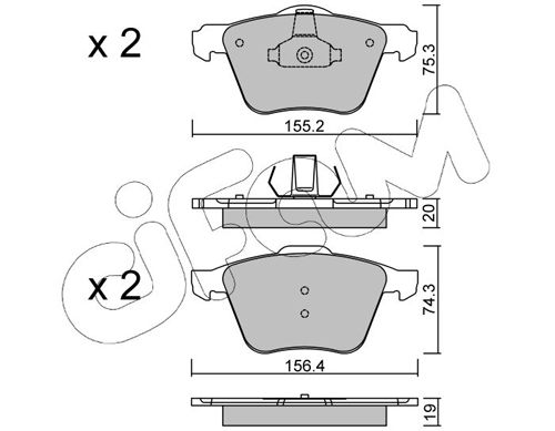 CIFAM 822-599-1 Brake Pad Set, disc brake