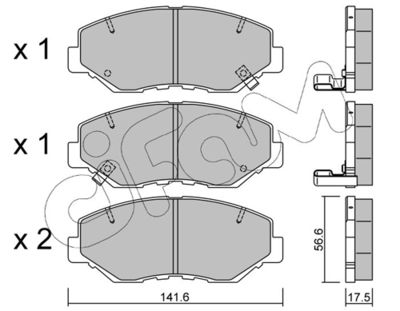 Brake Pad Set, disc brake CIFAM 822-606-0