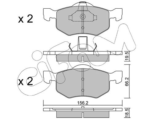 CIFAM 822-609-0 Brake Pad Set, disc brake