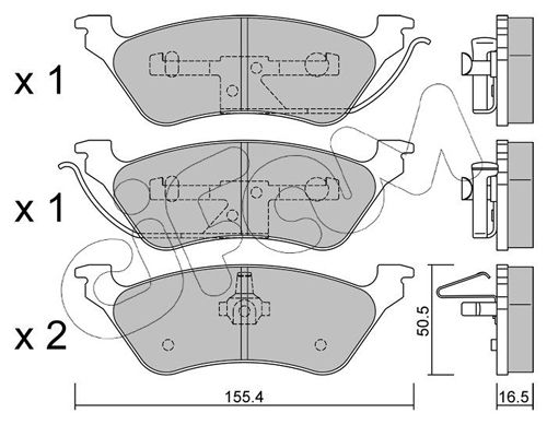 CIFAM 822-625-0 Brake Pad Set, disc brake
