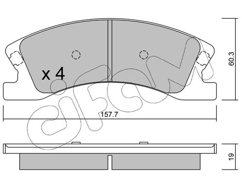 CIFAM 822-626-0 Brake Pad Set, disc brake