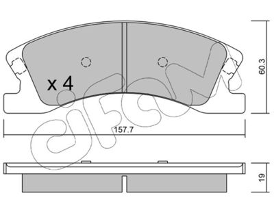 Brake Pad Set, disc brake CIFAM 822-626-0