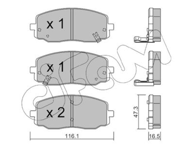 Brake Pad Set, disc brake CIFAM 822-629-0