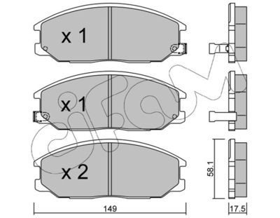 Brake Pad Set, disc brake CIFAM 822-632-0