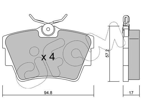 CIFAM 822-635-0 Brake Pad Set, disc brake