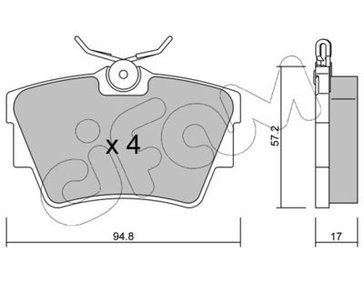 Brake Pad Set, disc brake CIFAM 822-635-0