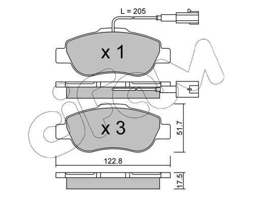 CIFAM 822-638-1 Brake Pad Set, disc brake