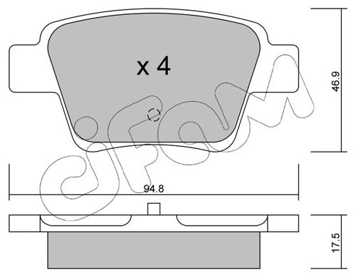 CIFAM 822-639-0 Brake Pad Set, disc brake