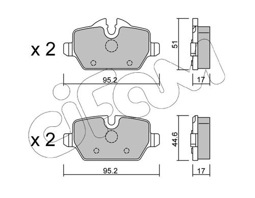 CIFAM 822-641-0 Brake Pad Set, disc brake