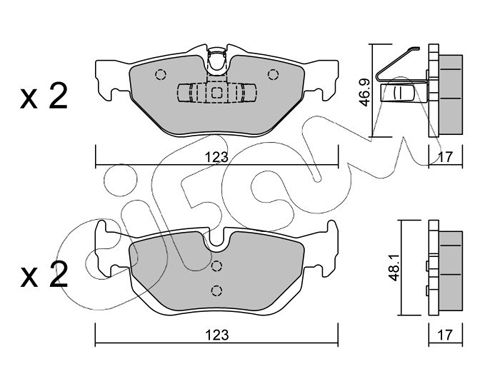 CIFAM 822-642-0 Brake Pad Set, disc brake