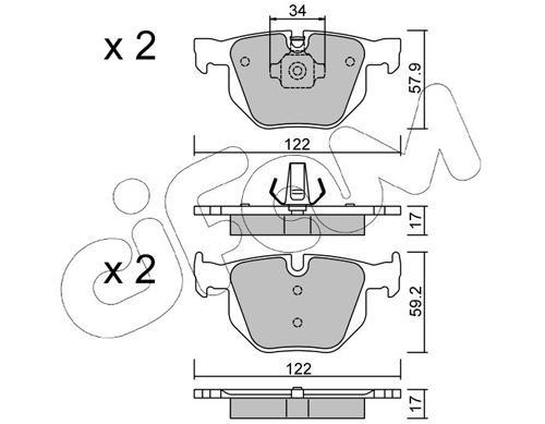 CIFAM 822-644-4 Brake Pad Set, disc brake