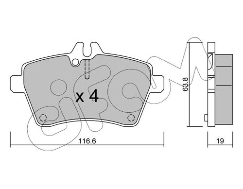CIFAM 822-646-0 Brake Pad Set, disc brake