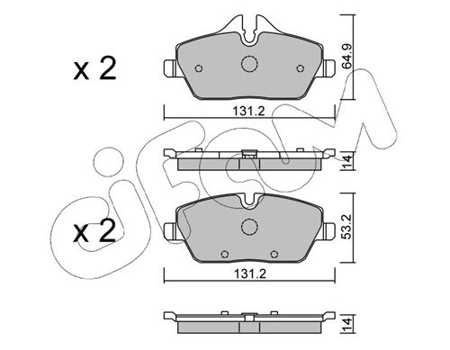CIFAM 822-664-2 Brake Pad Set, disc brake