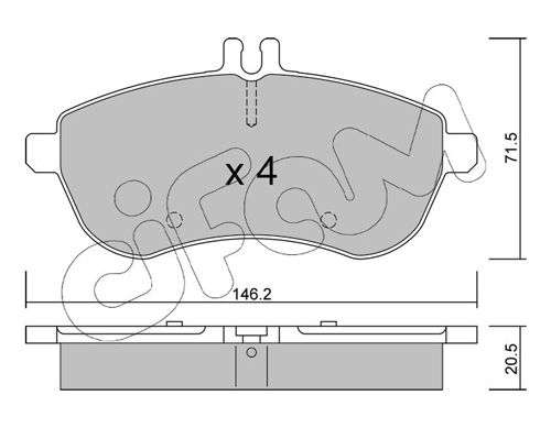 CIFAM 822-665-0 Brake Pad Set, disc brake