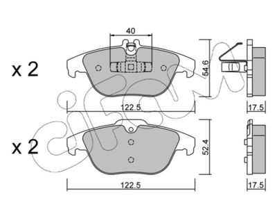 Brake Pad Set, disc brake CIFAM 822-666-2