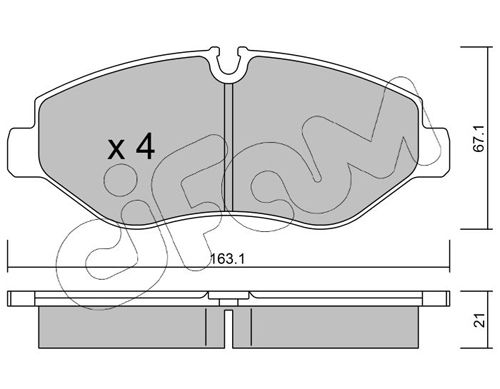 CIFAM 822-671-0 Brake Pad Set, disc brake