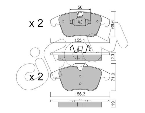 CIFAM 822-675-0 Brake Pad Set, disc brake