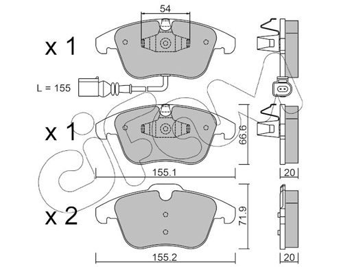 CIFAM 822-675-1 Brake Pad Set, disc brake