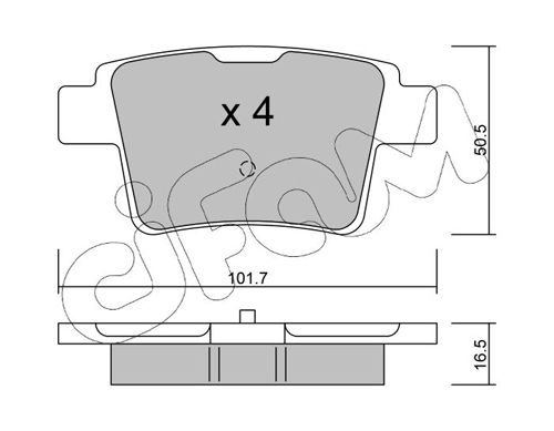 CIFAM 822-677-0 Brake Pad Set, disc brake