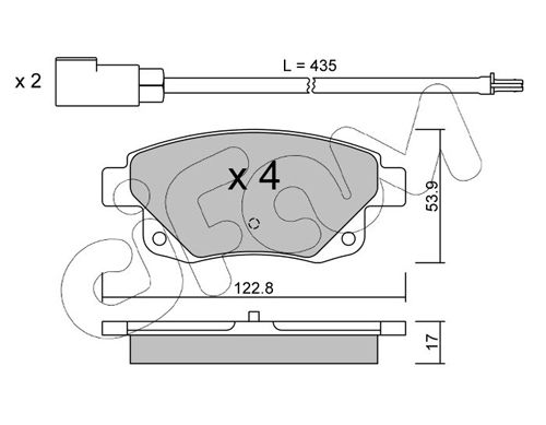 CIFAM 822-681-0 Brake Pad Set, disc brake
