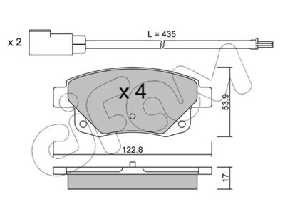Brake Pad Set, disc brake CIFAM 822-681-0