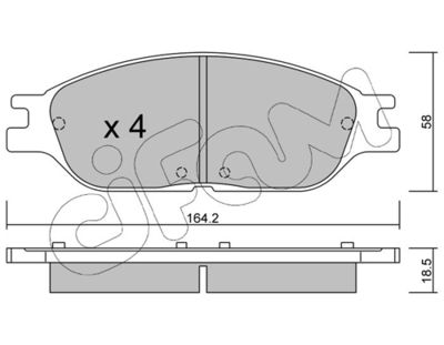 Brake Pad Set, disc brake CIFAM 822-682-0