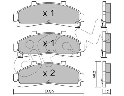 Brake Pad Set, disc brake CIFAM 822-683-0