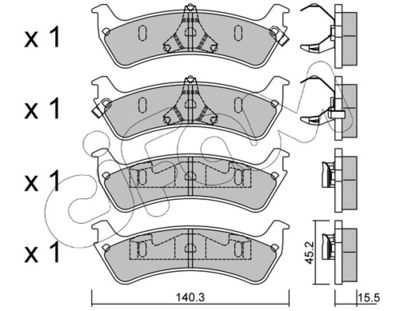 Brake Pad Set, disc brake CIFAM 822-684-0