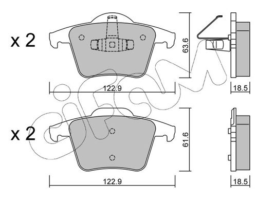 CIFAM 822-688-0 Brake Pad Set, disc brake