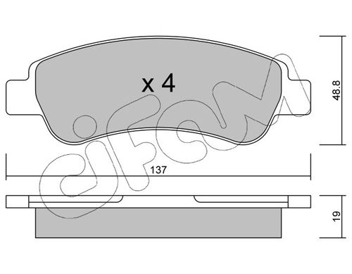 CIFAM 822-710-0 Brake Pad Set, disc brake