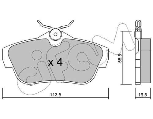 CIFAM 822-712-0 Brake Pad Set, disc brake