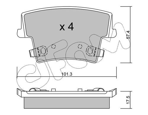 CIFAM 822-718-0 Brake Pad Set, disc brake