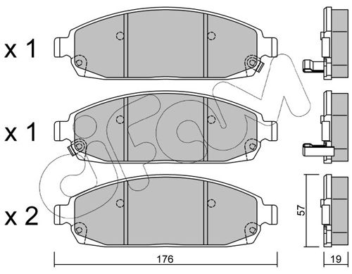 CIFAM 822-719-0 Brake Pad Set, disc brake