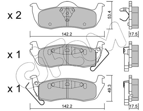 CIFAM 822-720-0 Brake Pad Set, disc brake