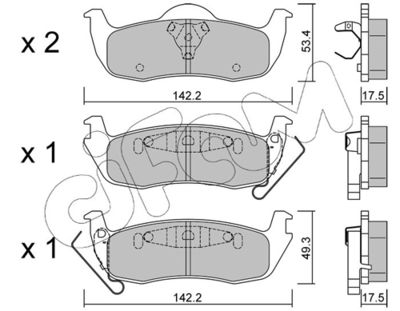 Brake Pad Set, disc brake CIFAM 822-720-0