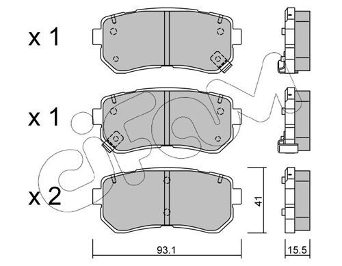 CIFAM 822-725-0 Brake Pad Set, disc brake