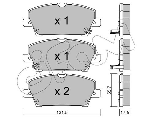 CIFAM 822-728-0 Brake Pad Set, disc brake