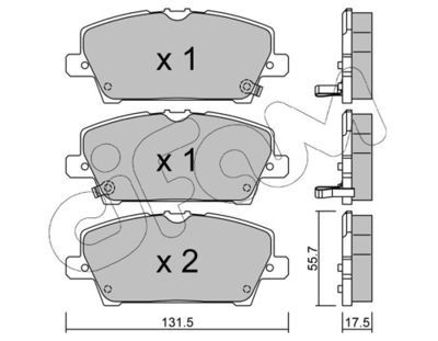 Brake Pad Set, disc brake CIFAM 822-728-0