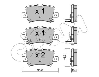 Brake Pad Set, disc brake CIFAM 822-729-0