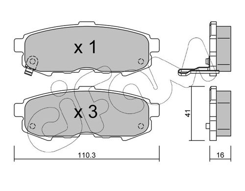 CIFAM 822-735-0 Brake Pad Set, disc brake