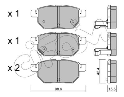 Brake Pad Set, disc brake CIFAM 822-746-0