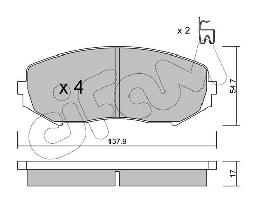 CIFAM 822-766-0 Brake Pad Set, disc brake
