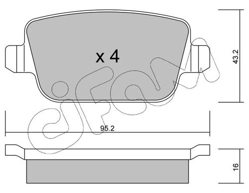 CIFAM 822-780-0 Brake Pad Set, disc brake