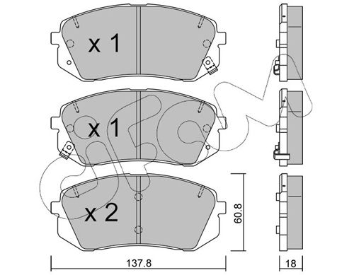 CIFAM 822-783-1 Brake Pad Set, disc brake