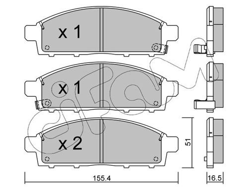 CIFAM 822-791-0 Brake Pad Set, disc brake