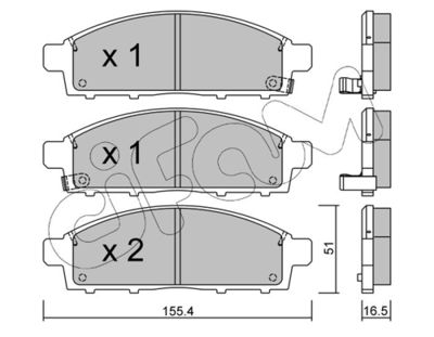 Brake Pad Set, disc brake CIFAM 822-791-0
