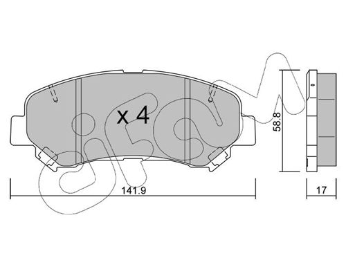 CIFAM 822-792-0 Brake Pad Set, disc brake