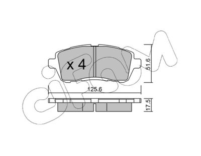 Brake Pad Set, disc brake CIFAM 822-793-2