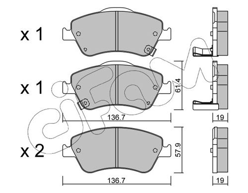 CIFAM 822-794-0 Brake Pad Set, disc brake
